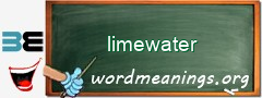 WordMeaning blackboard for limewater